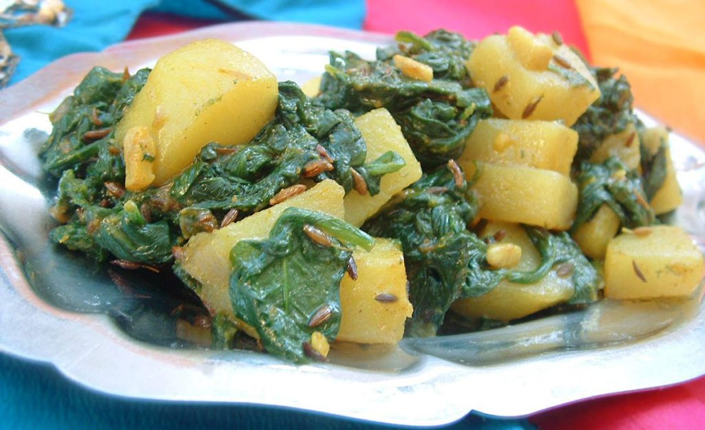 Recette indienne aloo palak