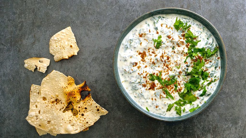 Recette raita d'épinards