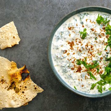 Recette raita d'épinards