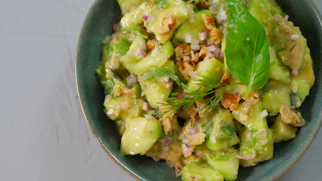 Salade concombre - avocat