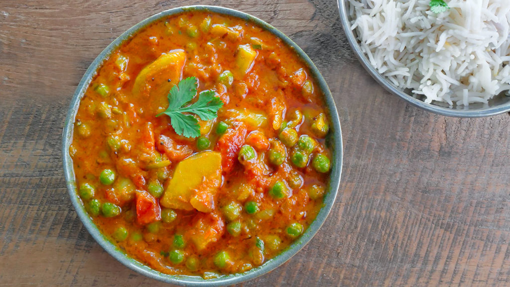 Recette indienne Aloo matar